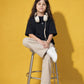 Black Solid T-Shirt Jr - Girls
