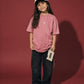 Dusty Pink Solid T-Shirt Jr - Girls