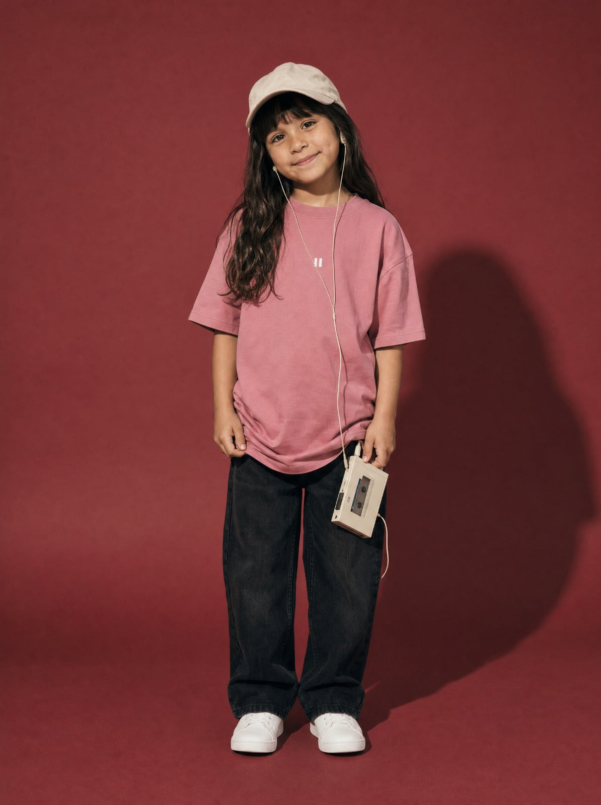 Dusty Pink Solid Tee (model)