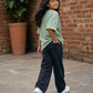 Light Green Solid T-Shirt Jr - Girls