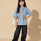 Light Blue Solid T-Shirt Jr - Girls