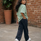 Light Green Solid Tee (model)