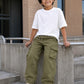 Olive Wash Denim Joggers Jr