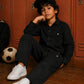 Black Linen Set Jr