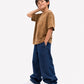 Brown Fade Washed T-Shirt Jr
