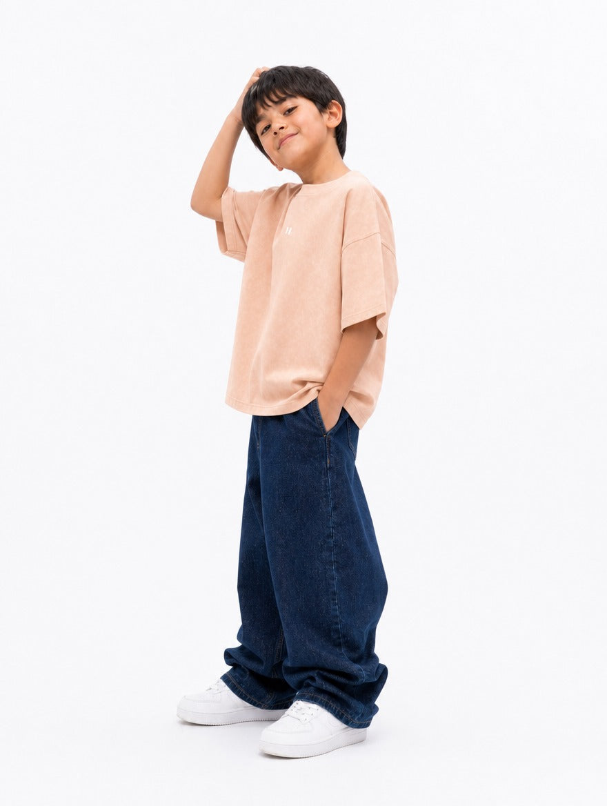 Peach Washed T-Shirt Jr