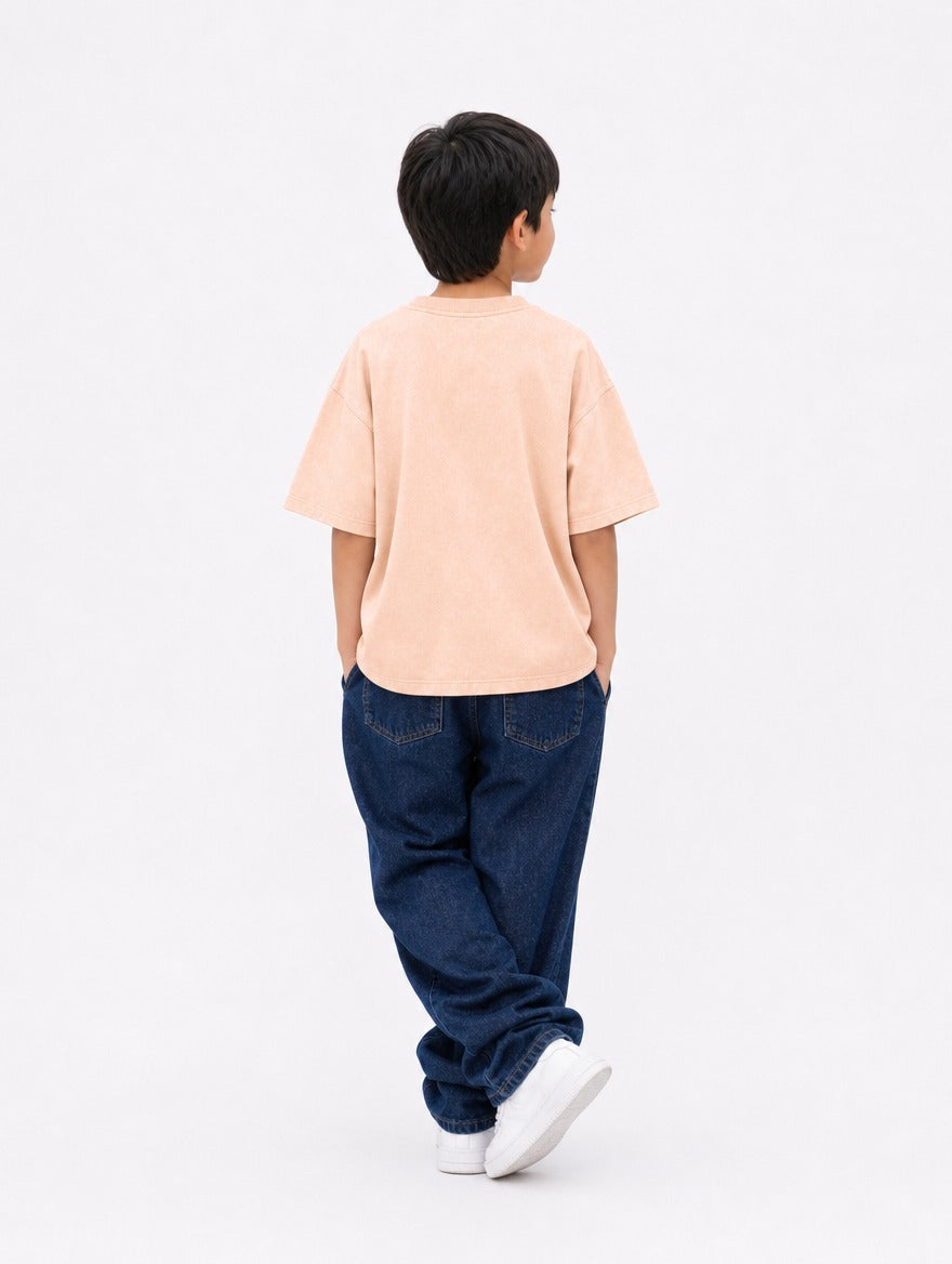 Peach Washed T-Shirt Jr