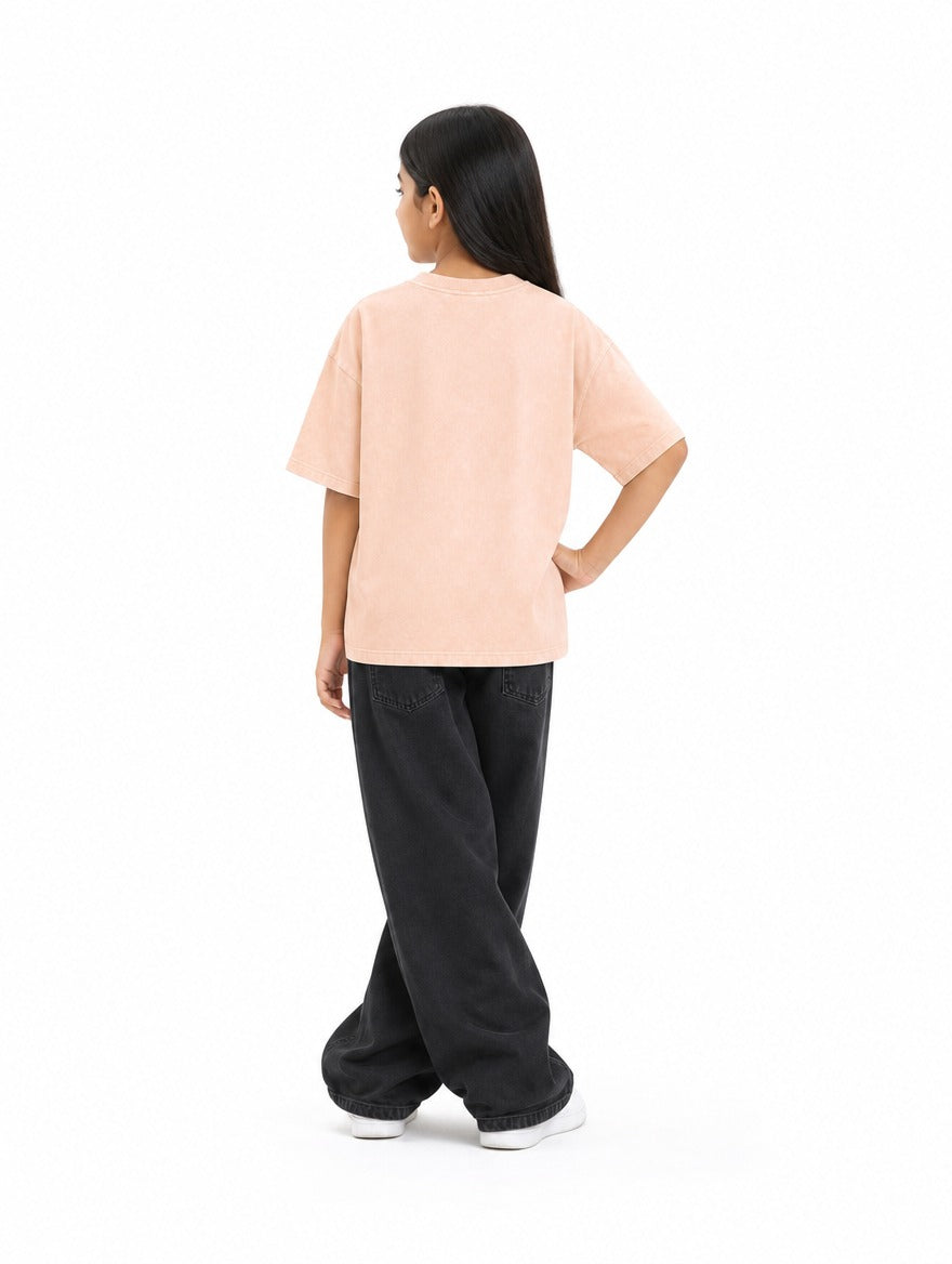 Peach Washed T-Shirt Jr