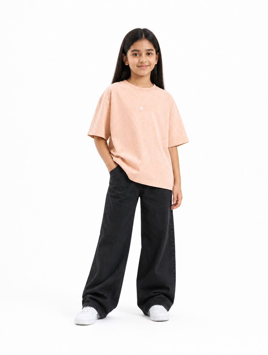 Peach Washed T-Shirt Jr