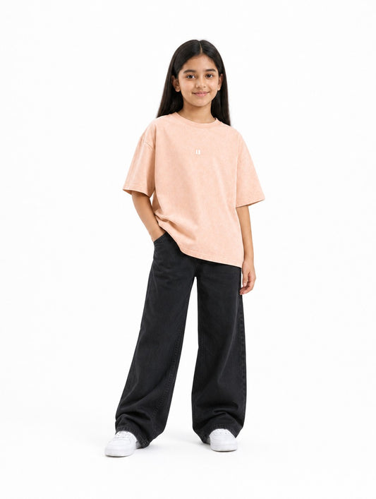 Peach Washed T-Shirt Jr