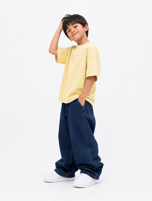 Butter Yellow Washed T-Shirt Jr