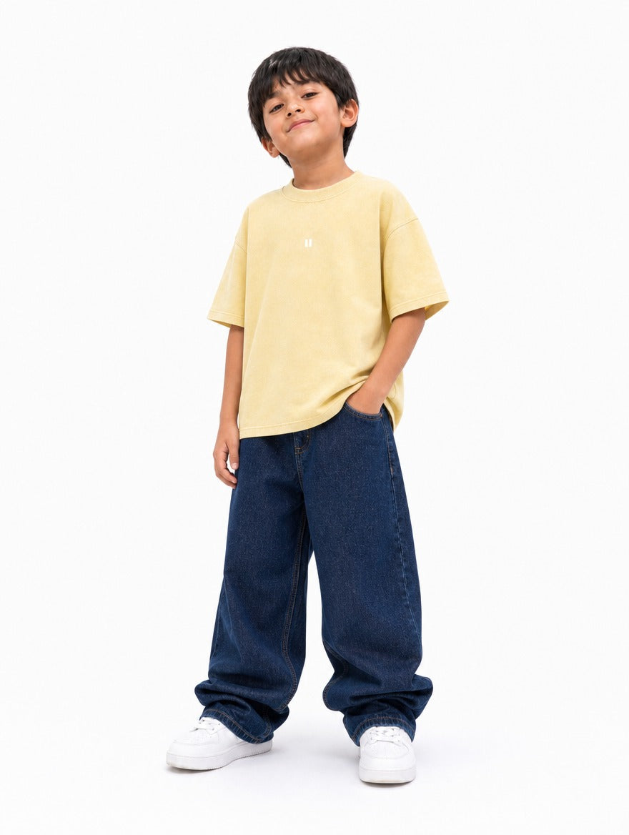 Butter Yellow Washed T-Shirt Jr