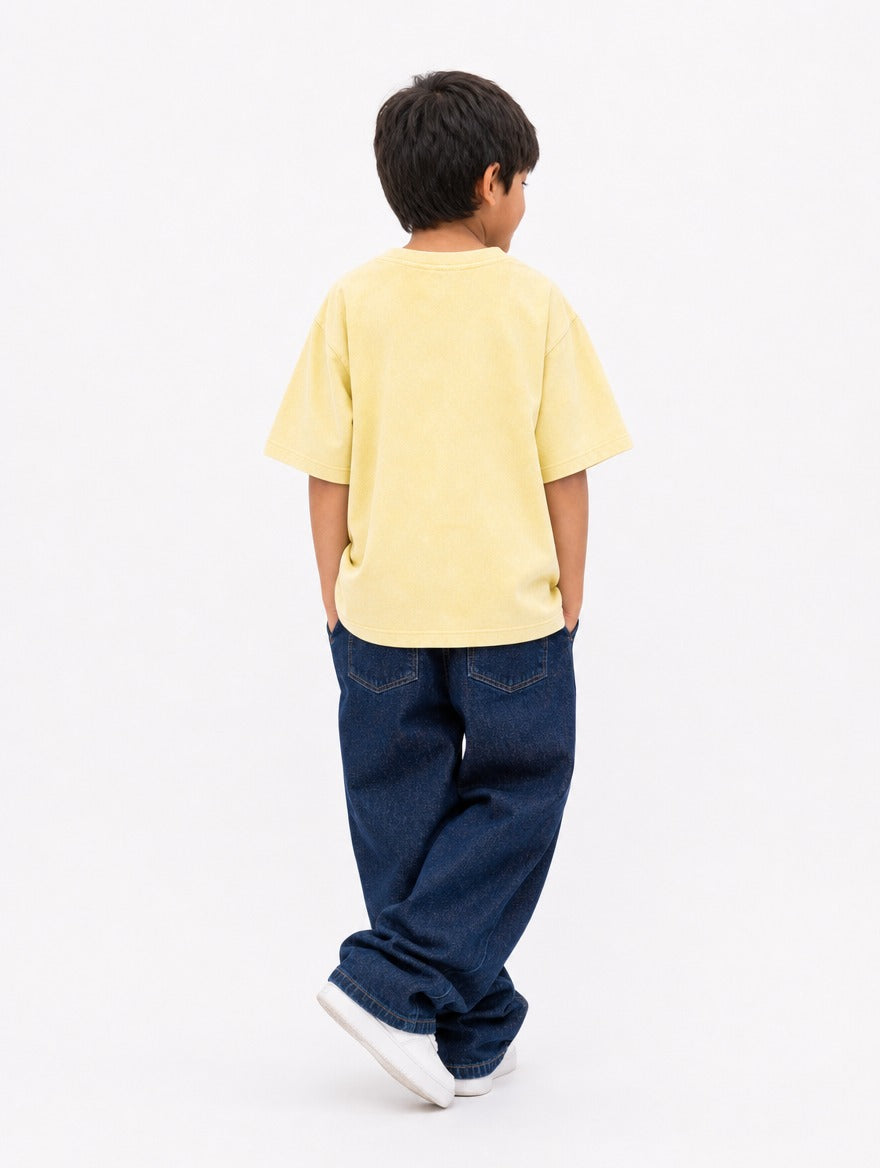 Butter Yellow Washed T-Shirt Jr
