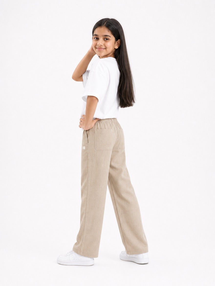 Coffee Linen Pants Jr