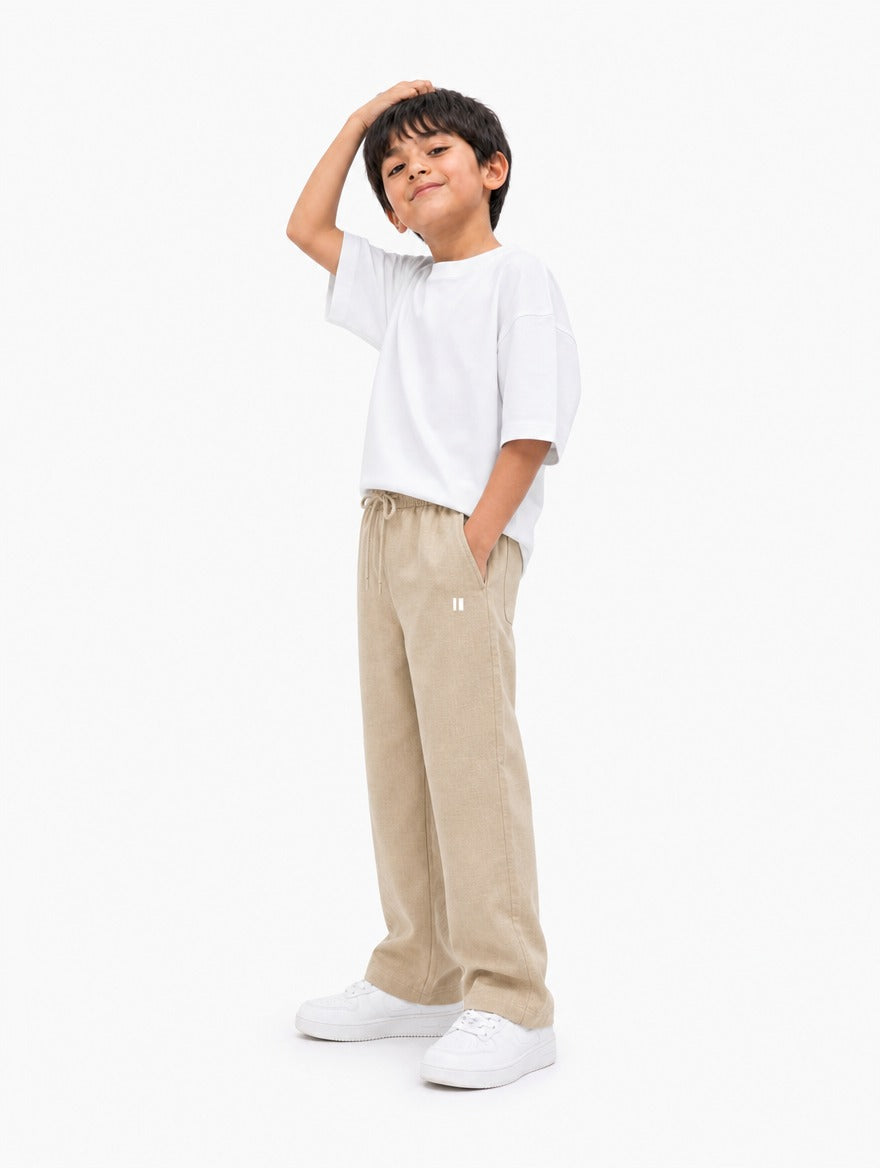 Coffee Linen Pants Jr