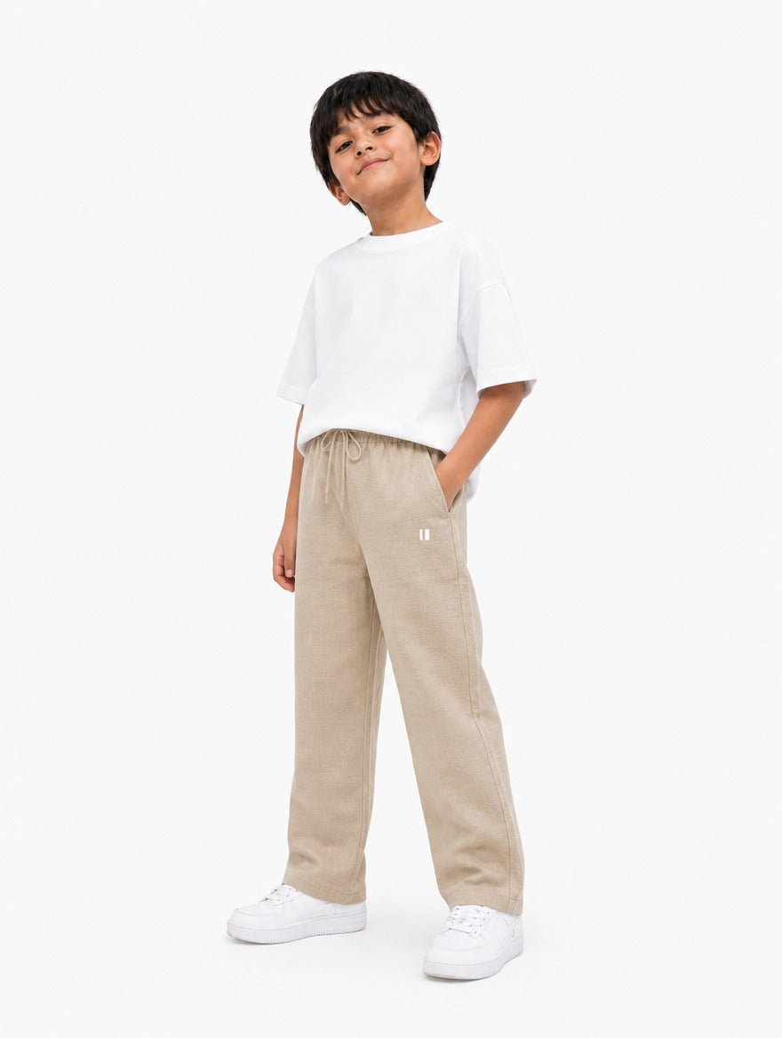 Coffee Linen Pants Jr