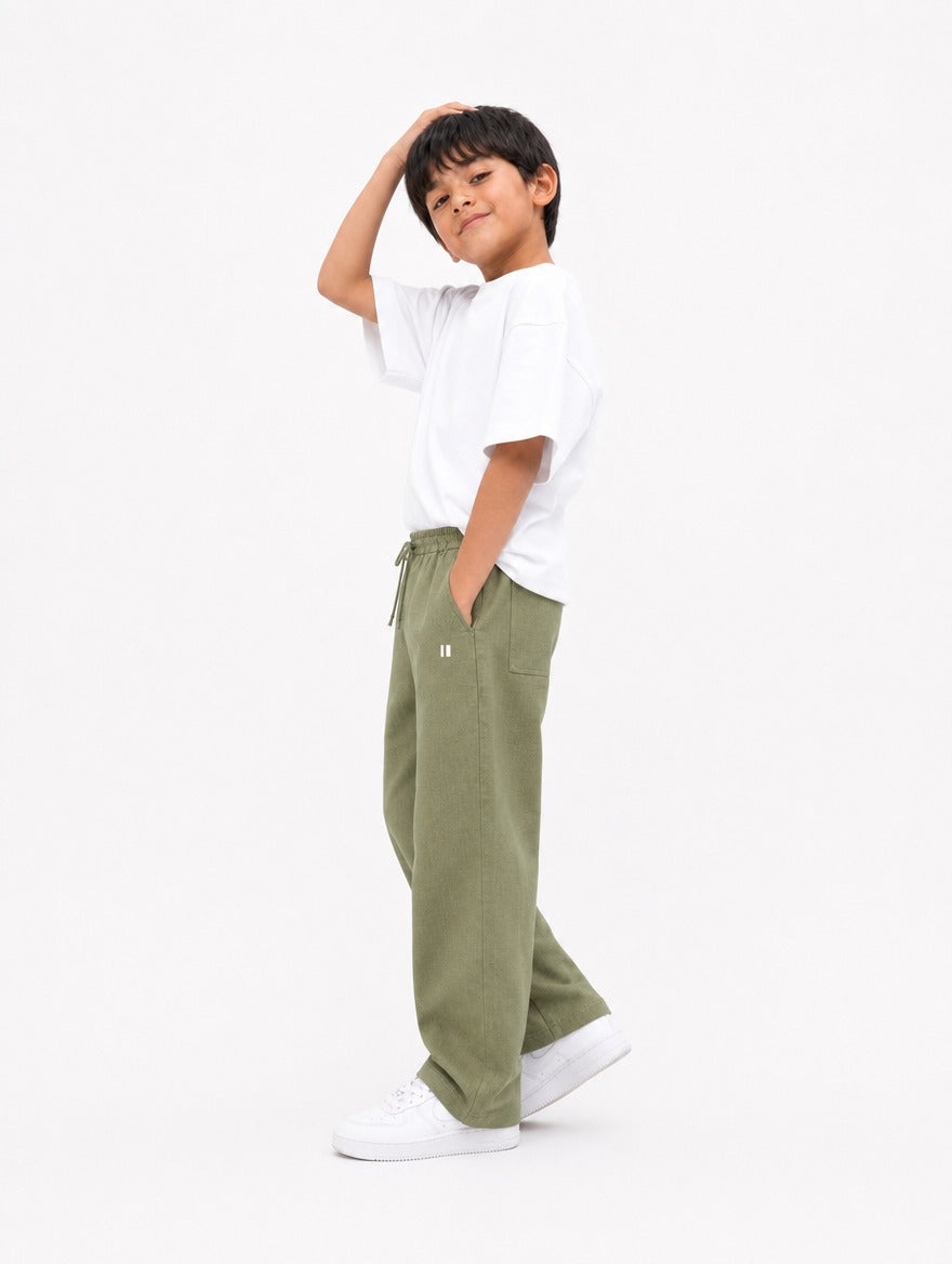 Olive Linen Pants Jr