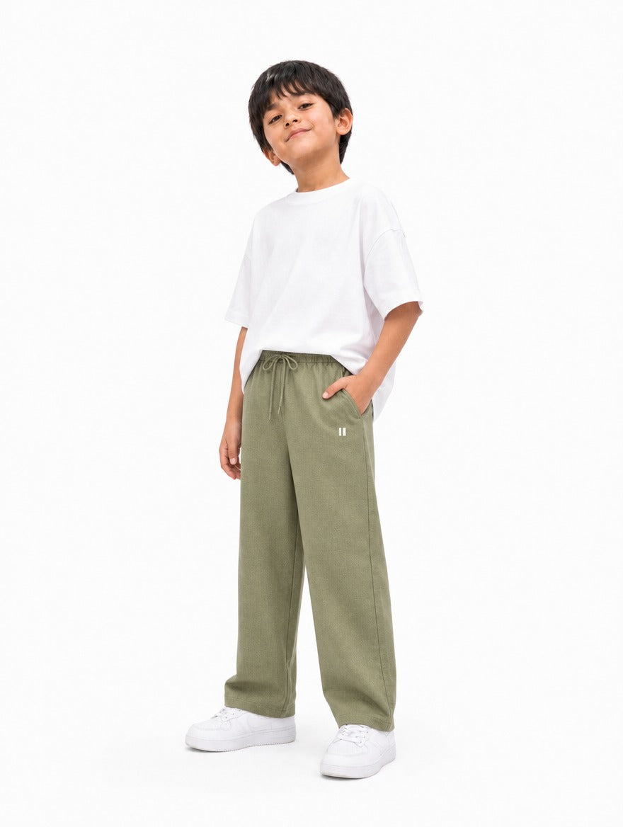 Olive Linen Pants Jr