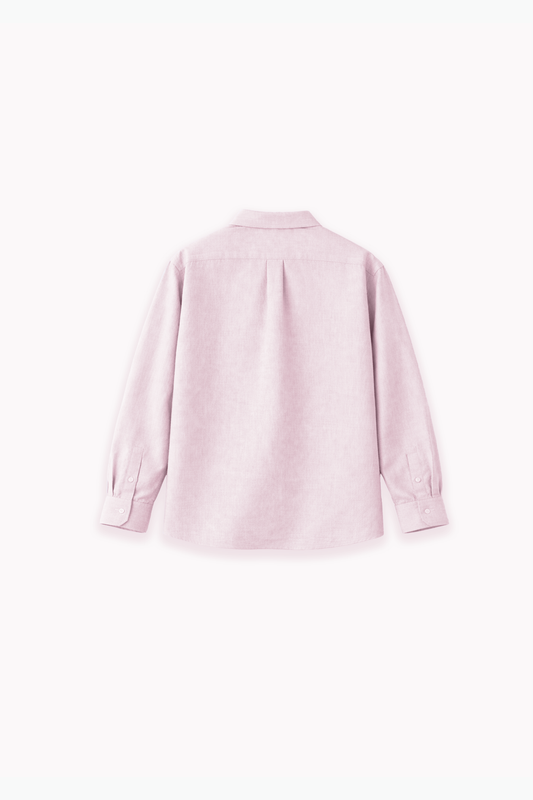 Baby Pink Linen Shirt Jr