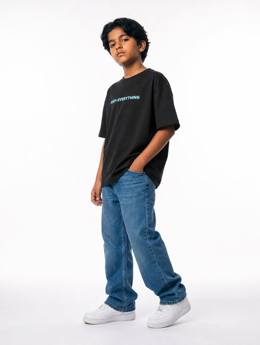 Black Anti Everything T-Shirt Jr