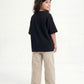 Black Solid T-Shirt Jr - Girls