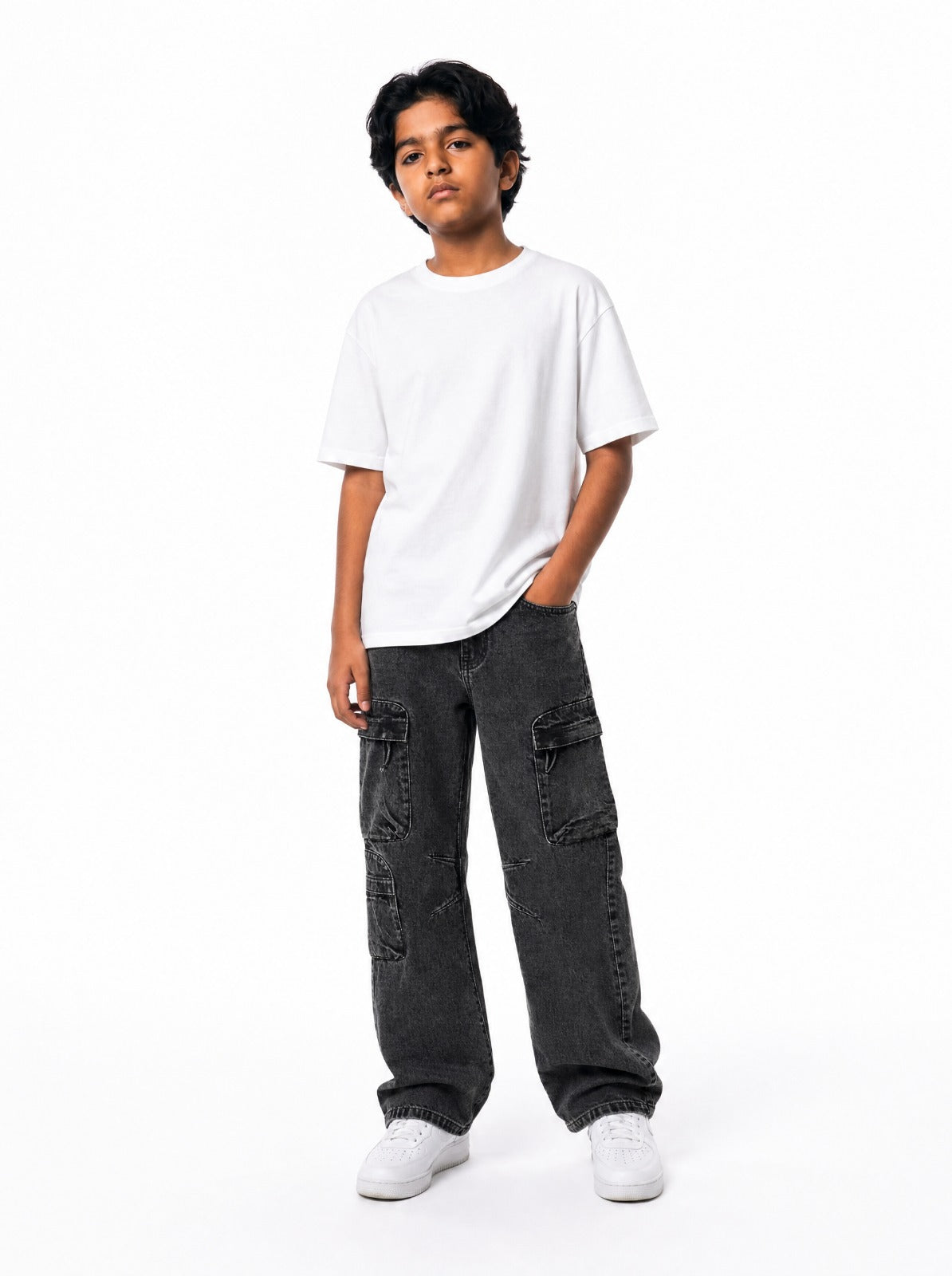 Black Washed Cargo Jr