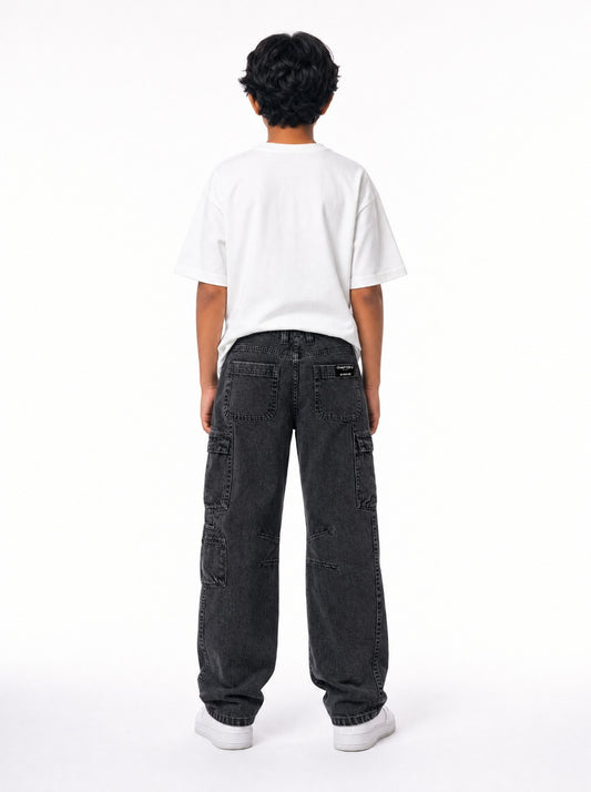 Black Washed Cargo Jr