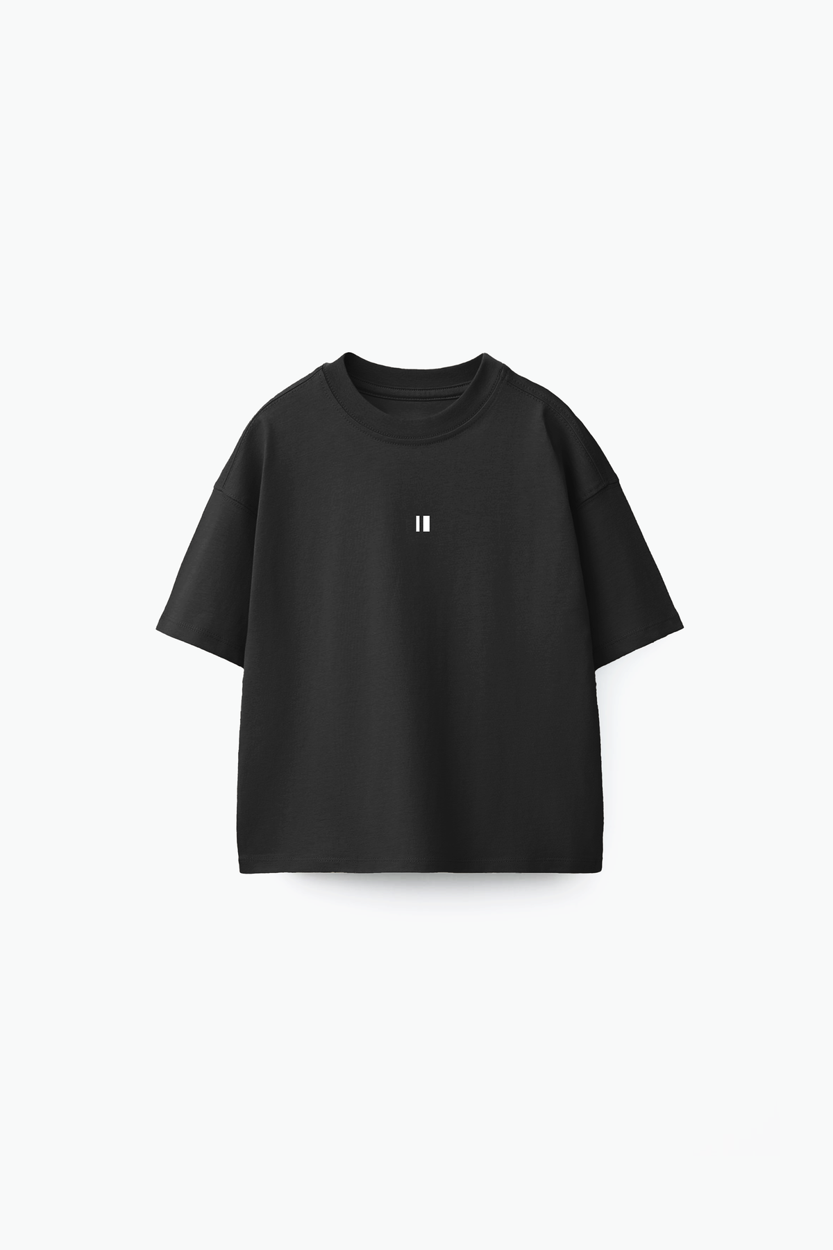 Black Solid Tee (front)