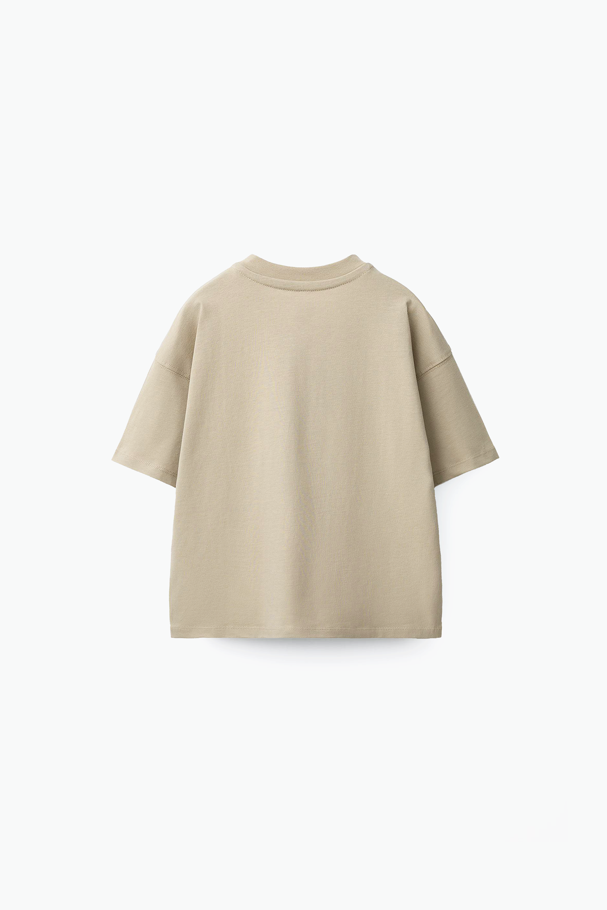 Cream Solid Tee (back)