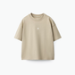 Cream Solid Tee (front)