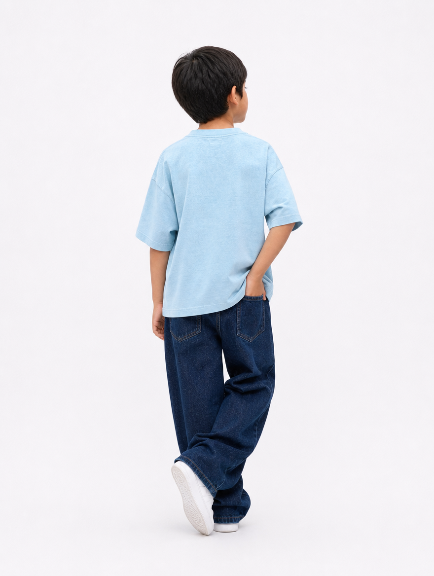 Pastel Blue Washed T-Shirt Jr