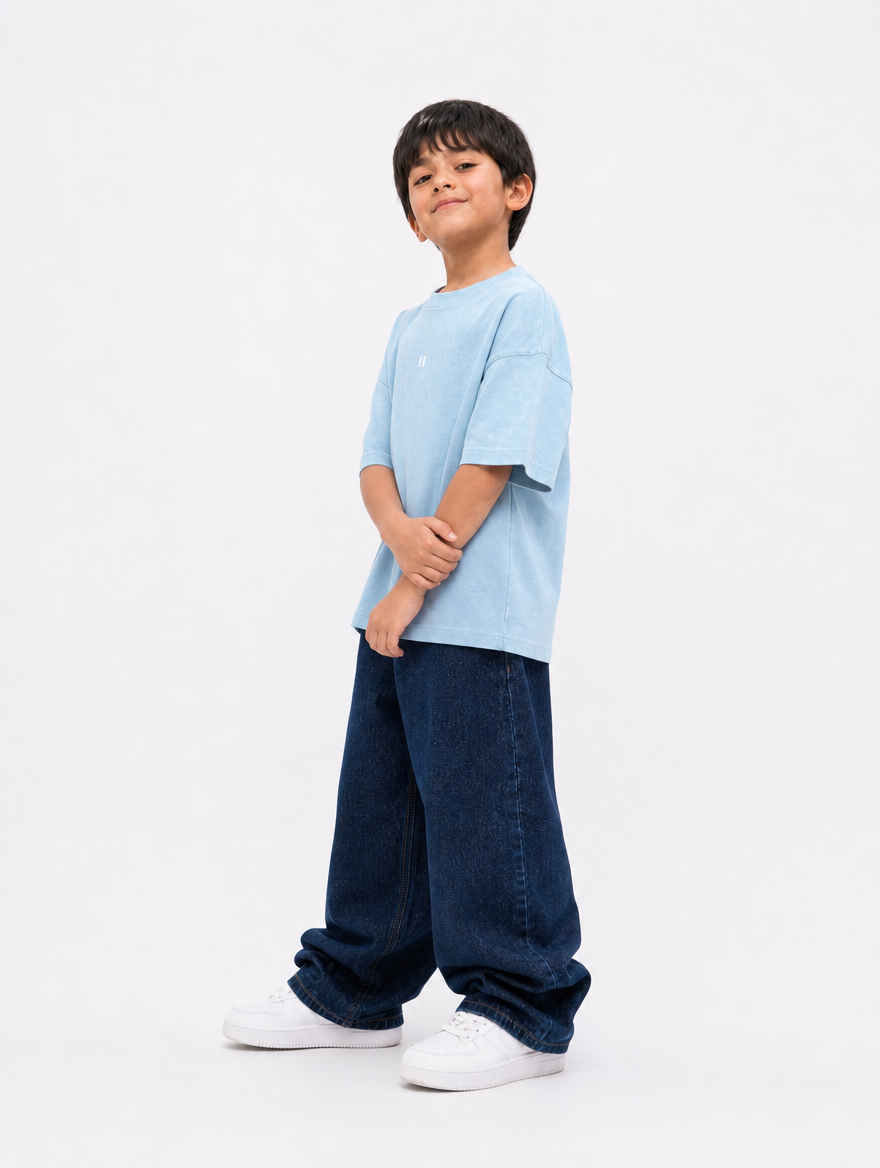 Pastel Blue Washed T-Shirt Jr