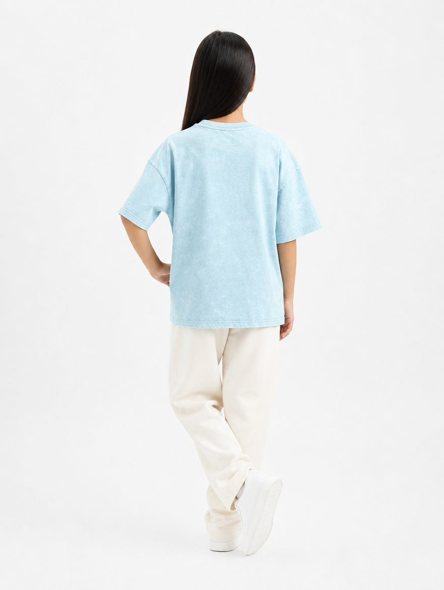 Pastel Blue Washed T-Shirt Jr