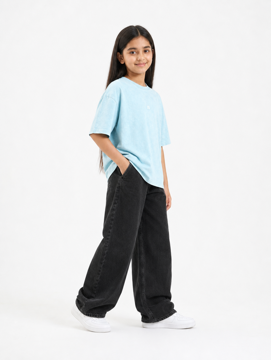 Pastel Blue Washed T-Shirt Jr