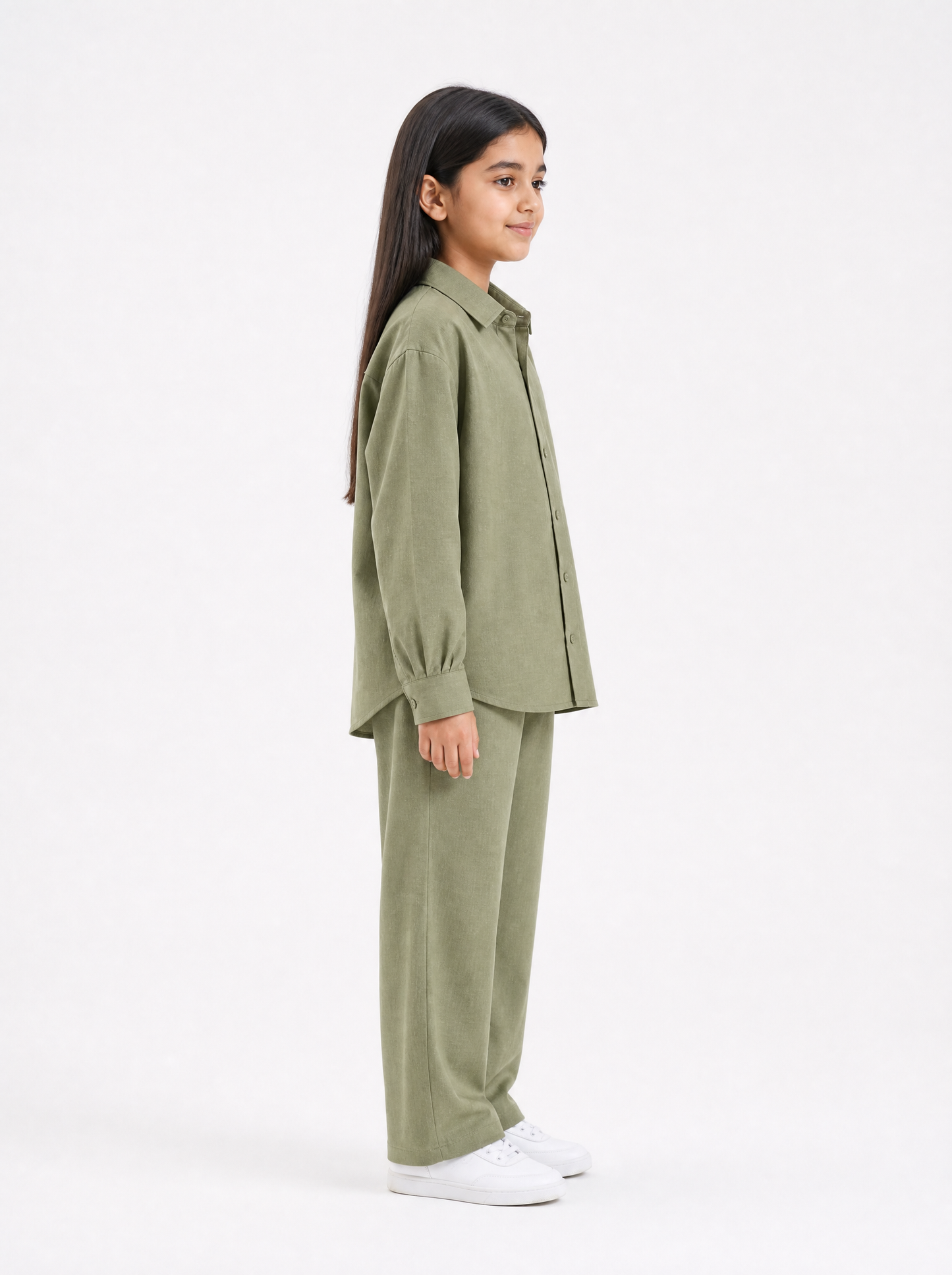 Olive Linen Set Jr