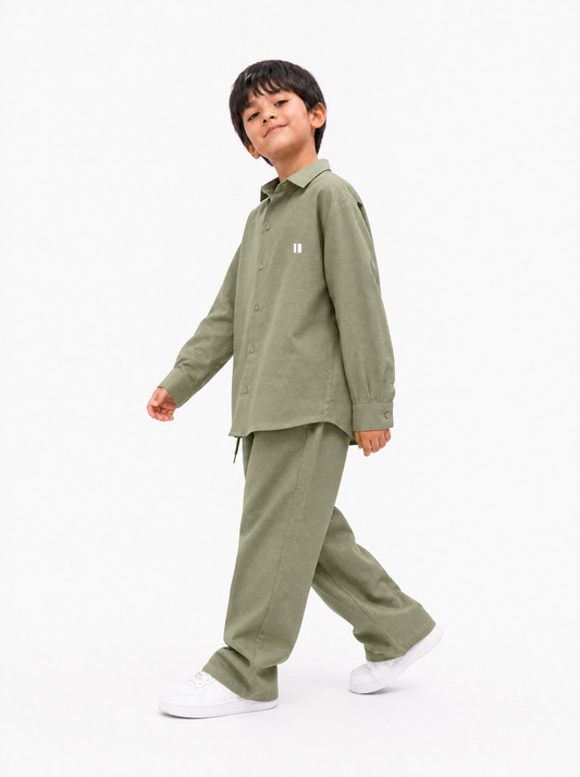 Olive Linen Set Jr
