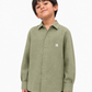 Olive Linen Shirt Jr