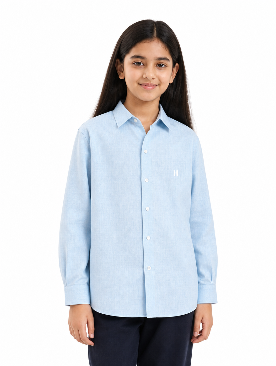 Light Blue Linen Shirt Jr