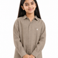 Mocha Brown Linen Shirt Jr