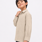 Coffee Linen Shirt Jr