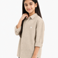 Coffee Linen Shirt Jr