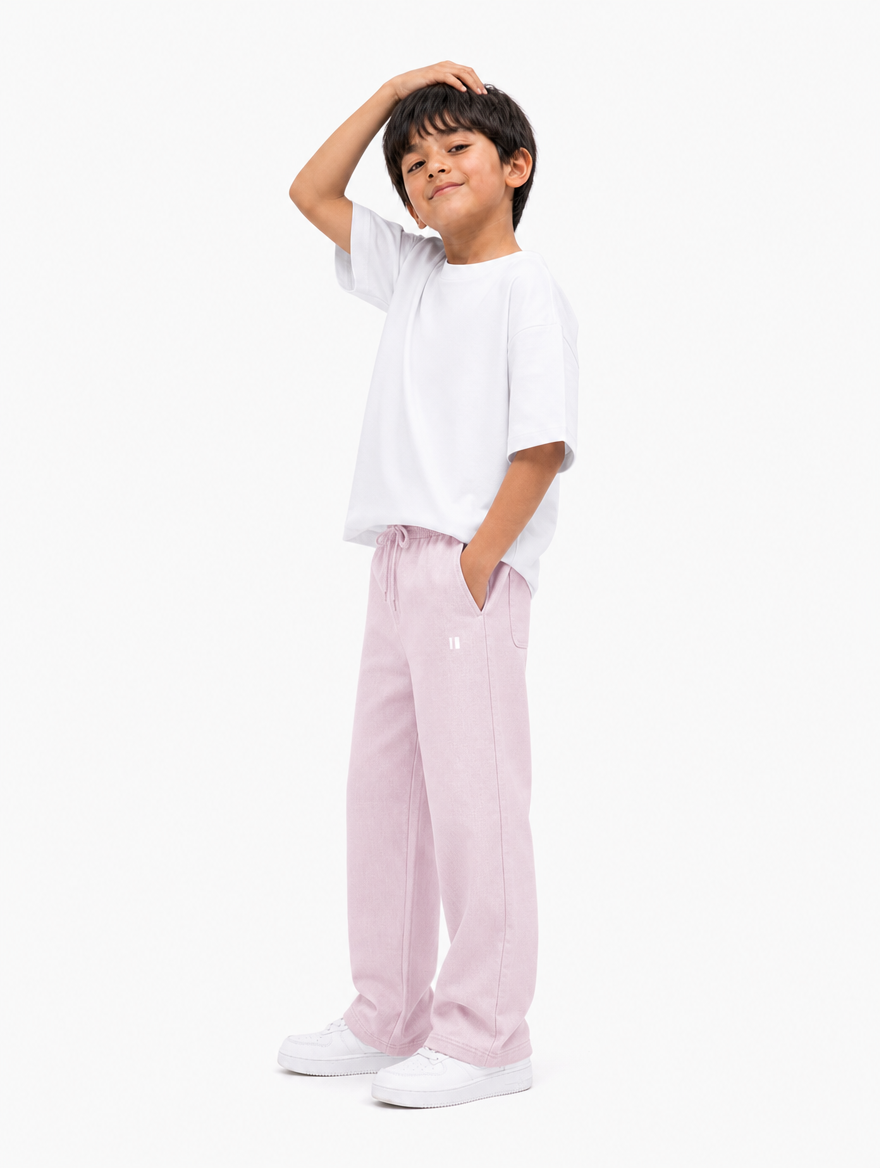 Baby Pink Linen Pants Jr