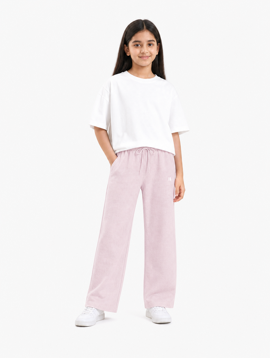Baby Pink Linen Pants Jr
