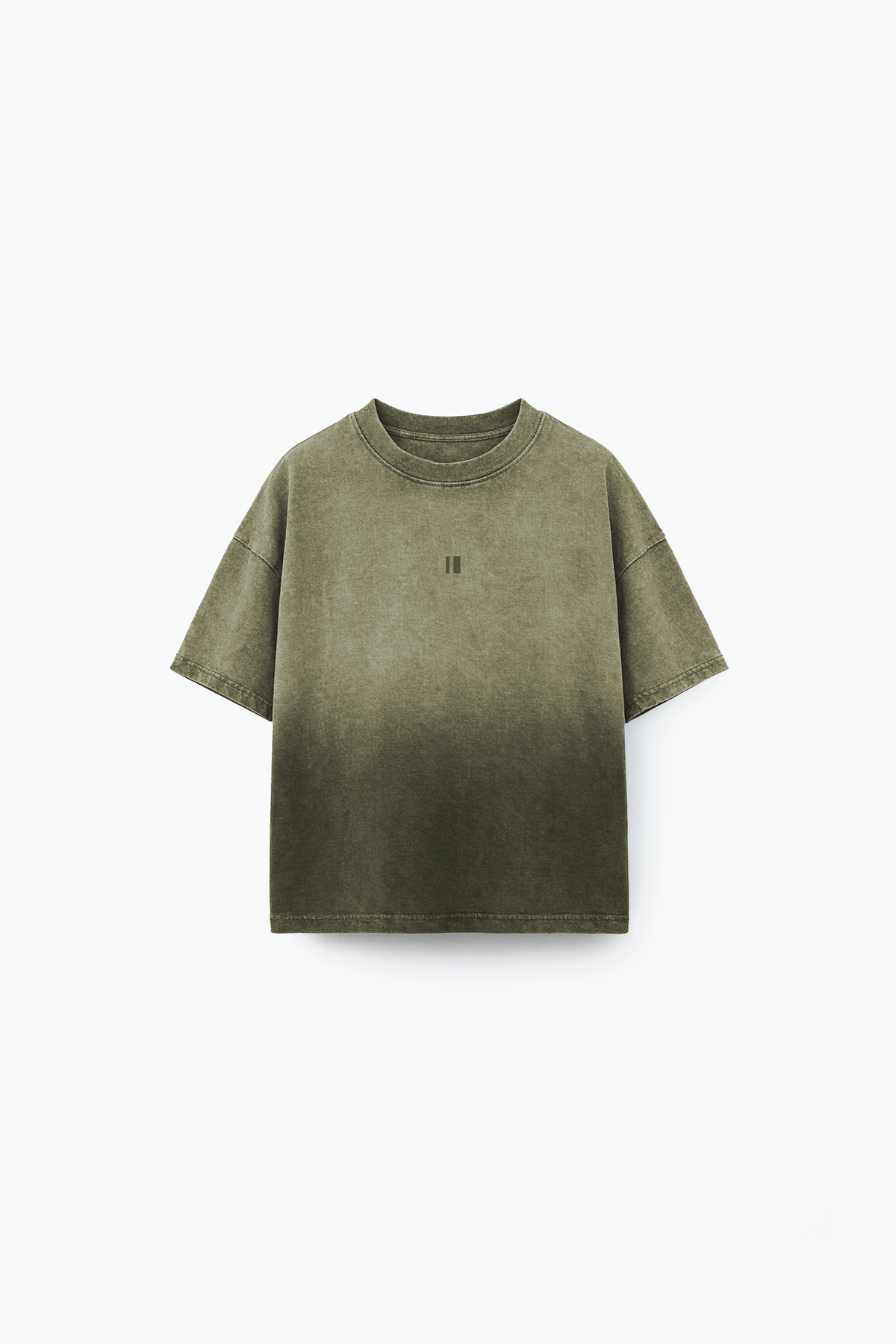 Olive Washed Tee front