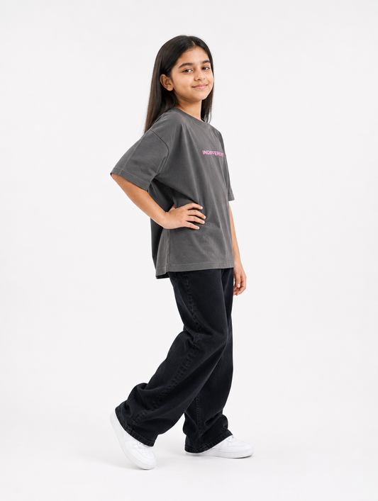 Grey Indifferent T-shirt Jr - Girls