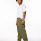 Olive Wash Denim Joggers Jr