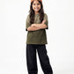 Olive Washed T-Shirt Jr - Girls