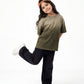 Olive Washed T-Shirt Jr - Girls